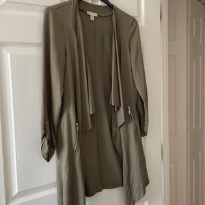Olive Green Open Jacket